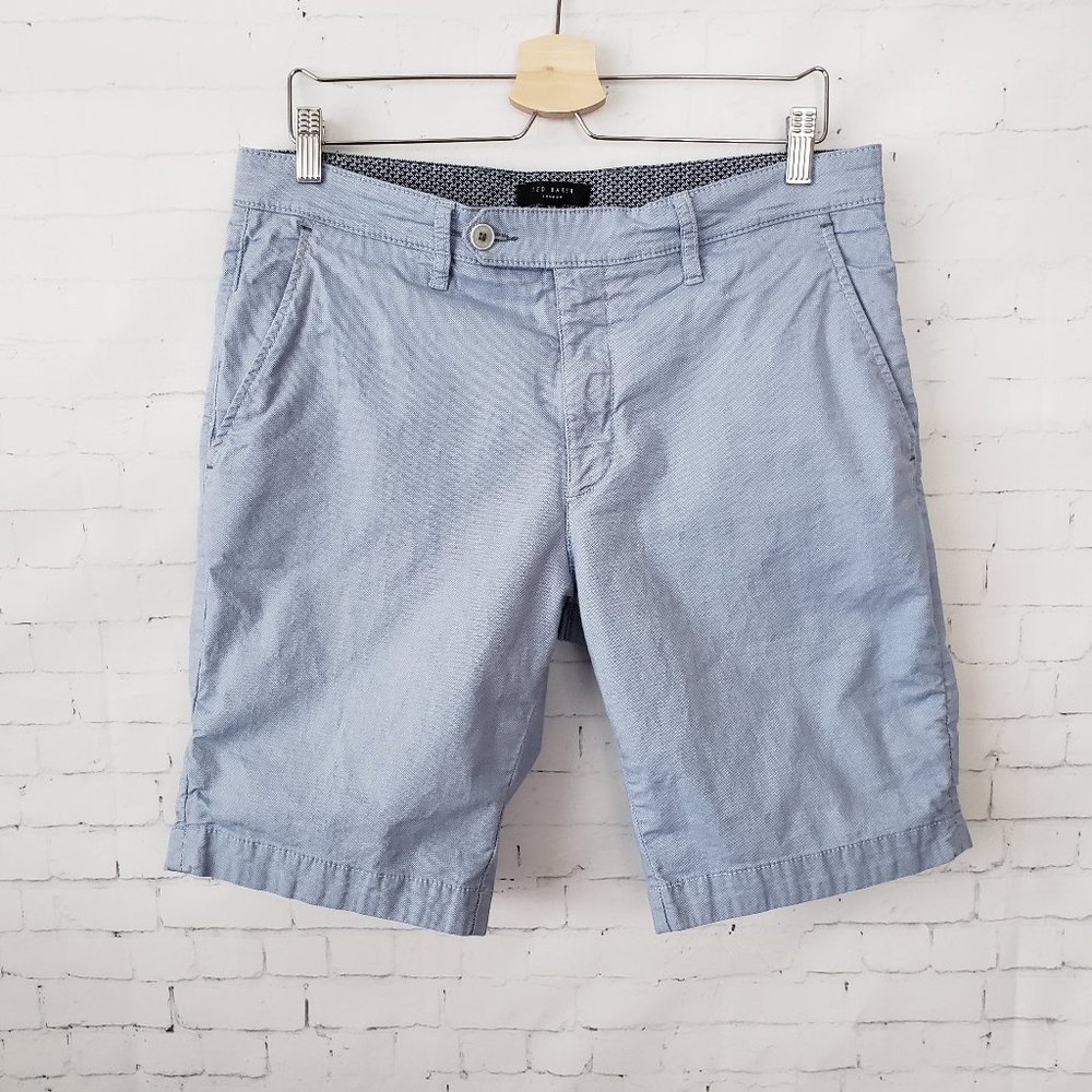 Ted Baker London Mens Chino Shorts Size 33 Waist Light Blue Casual 10" Inseam